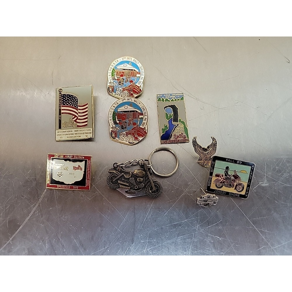 Vintage Pin Lot - Harley Davidson Spring Fall Rally Wild Wood Rally